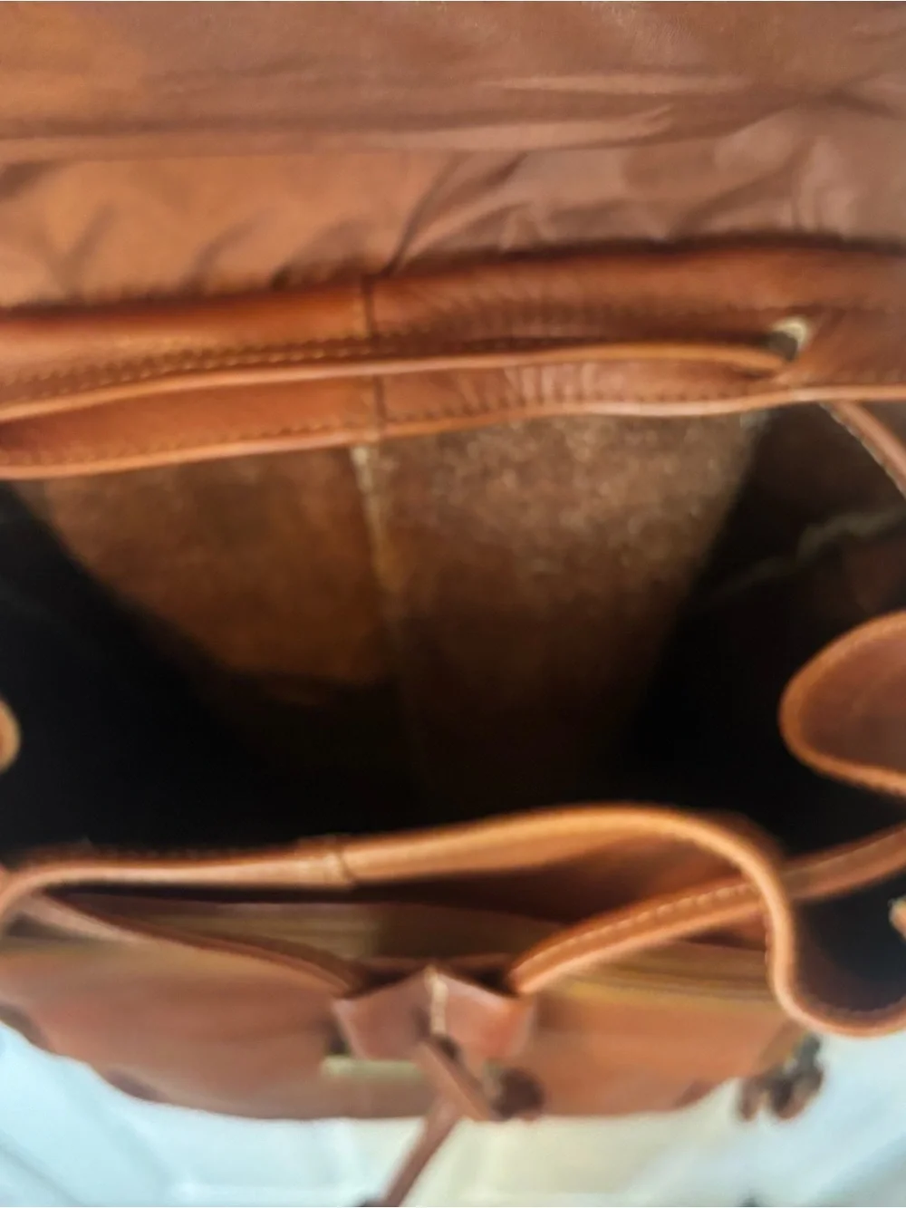Leather Backpack - Tan Travel & Work Backpack